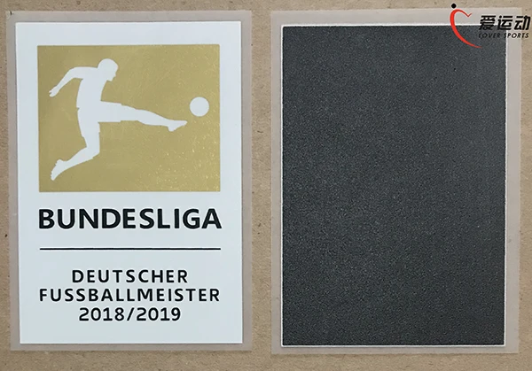 2019 20 бандеслига Чемпион патч + спонсор 2018 DEUTSCHER fussbalmeister 2018/2019 левый патч|Заплатки| |