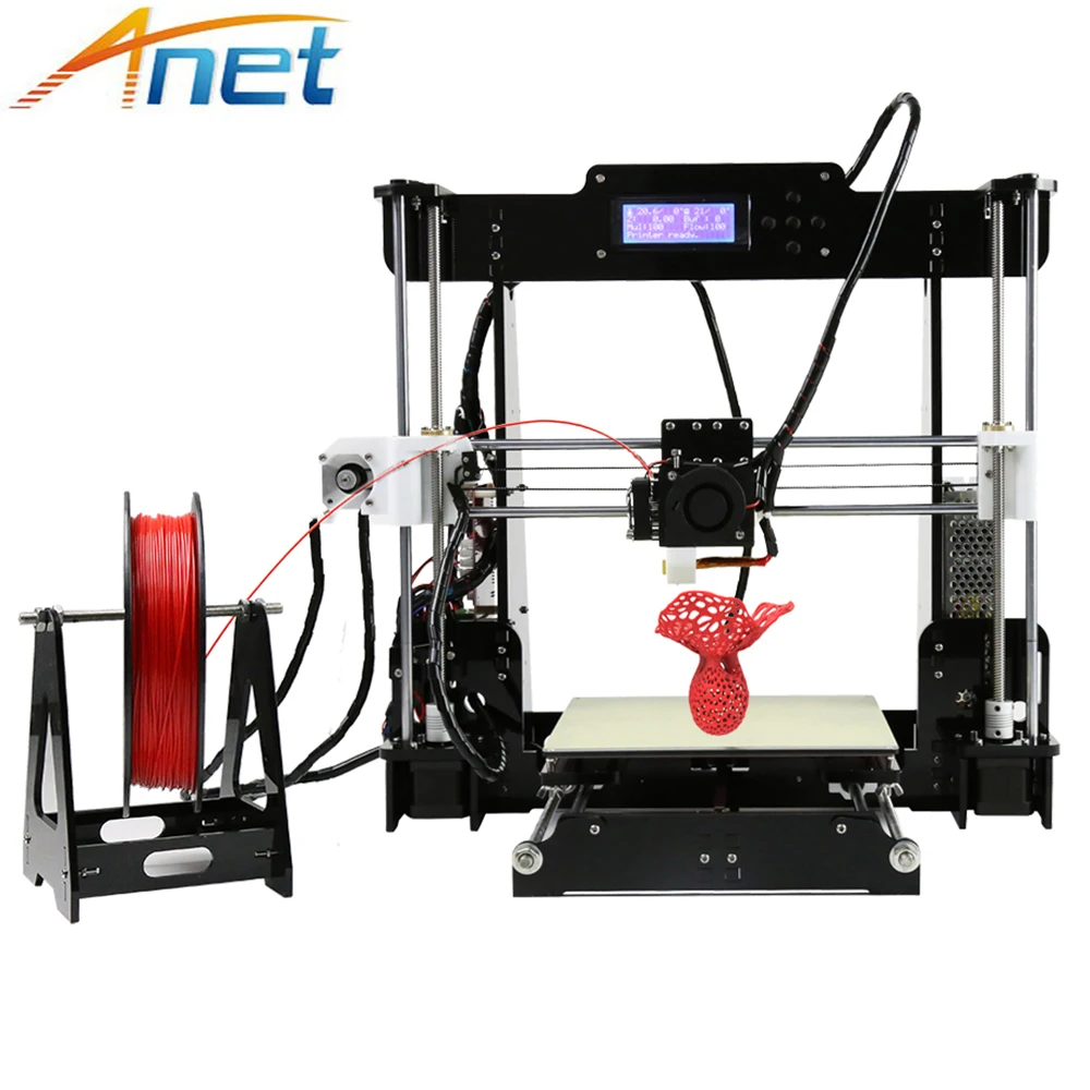 

2017 Poplar! Anet Autolevel A8 3D Printer Reprap i3 3D Printer Kit DIY with 10M Filament+8GB+Tool Large Printing Size
