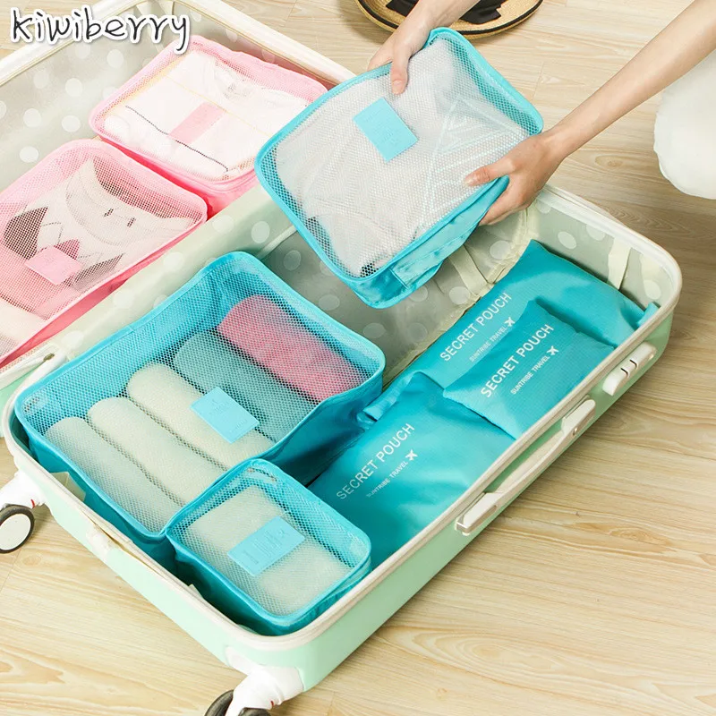 

Travel Accept Package Waterproof Clothes Underwear Arrangement Transparent Bag Closet Organizer Trunk 6 Paper Set Sachet Zip