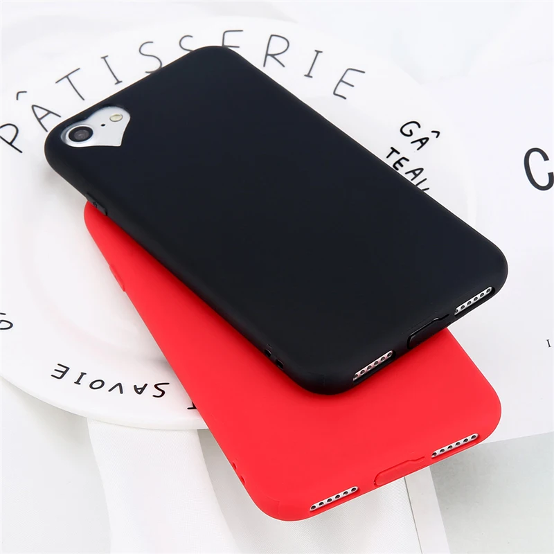 Lovebay чехол для телефона для iPhone 6, 6s, 7, 8 Plus, 5, 5S, SE, модный, карамельный, сплошной цвет, сердце, мягкий силиконовый чехол для iPhone X, чехол для телефона