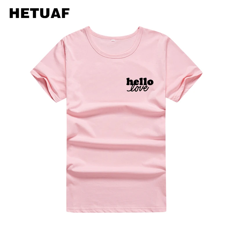HETUAF Hello Love 2018 Fashion Couple T Shirt for Lovers Harajuku Streetwear Tee Shirt Femme Ulzzang Big Size Camisas Mujer HETUAF Hello Love 2018 Fashion Couple T Shirt for Lovers Harajuku Streetwear Tee Shirt Femme Ulzzang Big Size Camisas Mujer