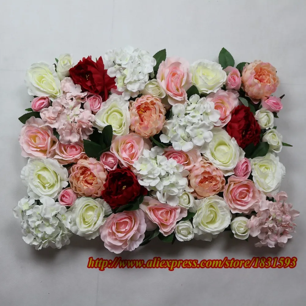 10pcs Lot Artificial Silk Rose Peony Flower Wall Wedding Backdrop