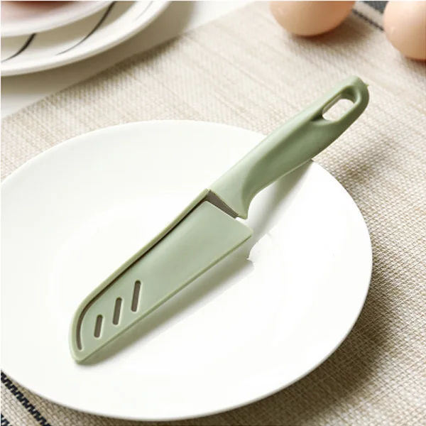 1 шт., скандинавский стиль, мини нож из нержавеющей стали, ручка, керамический нож для очистки овощей, бытовой нож для очистки фруктов, кухонные ножи, аксессуары - Цвет: Green