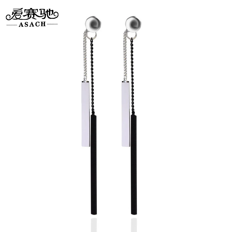 Asach ПР Геометрия stick Висячие серьги кисточкой падение brincos для женщин сплава