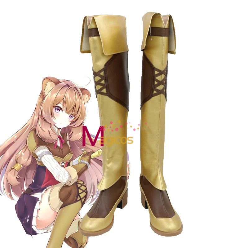 Костюм для косплея аниме Rising of The Shield Hero Raphtalia обувь с париком женские