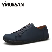 VMUKSAN New 2017 Mens Shoes Split Leather Men’s Flats Handmade Mens Loafers Fashion Designer Slip On Espadrilles