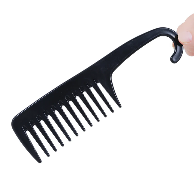 

1PC Detangles Large Wide Tooth Comb Anti-Static Hair Comb Hairdressing Brushes With Hanger Shower Professional Salon Make Up