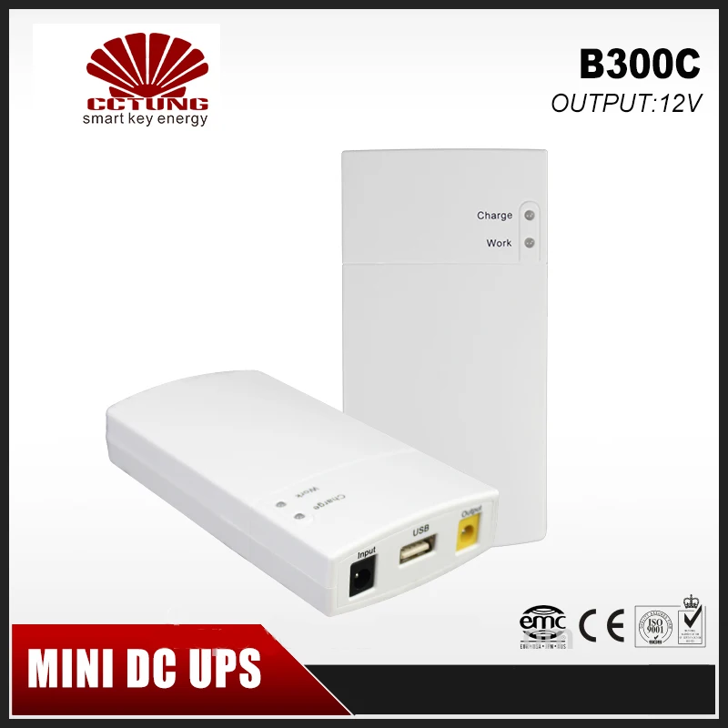 B300C Мини Портативный UPS 12V2_5A DC онлайн источник питания с литиевой батареей 7.8Ah