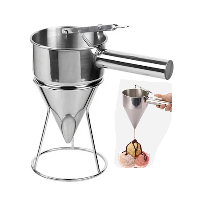 

Stainless Steel Batter Pancake Ball Dispenser Cake Cupcake Dough Dispenser Funnel Household Takoyaki Machine Octopus Balls Maker