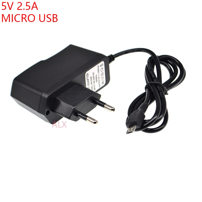 DC 5V2. 5A 5V 2.5A блок питания Micro USB адаптер EU PLUG 100 V-240 V 220V преобразователь переменного тока в постоянный 2500MA для Raspberry PI 3