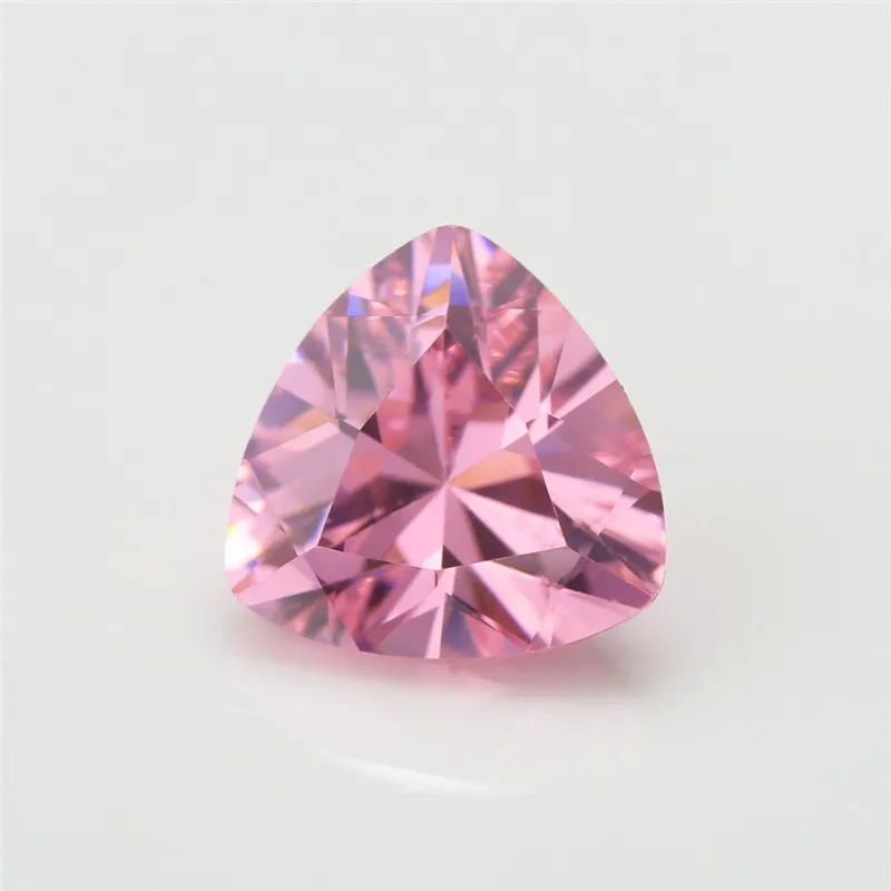 

wuzhou 2x2~12x12mm Trillion Shape 5A pink color CZ Stone Synthetic Gems Cubic Zirconia