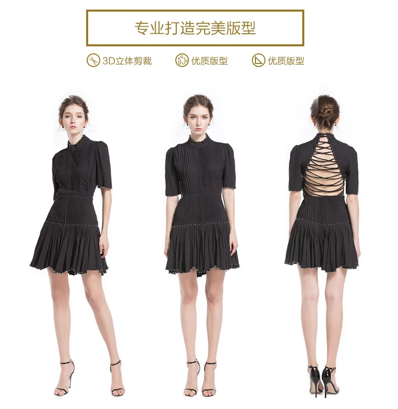  High Waist Pleated Dress (8)