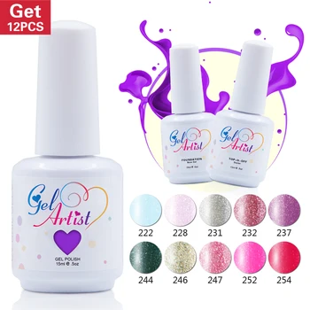 

DHL free shipping gelartist Nail Gel 12pcs Newest 610 Fashion color UV Gel Polish 15 ML Nail Gel Polish