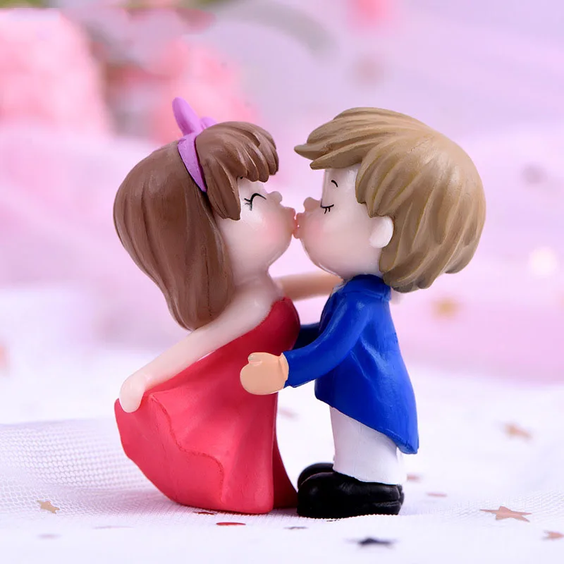 1 компл. Kiss Sweety Lovers парные фигурки сказочные миниатюры Garden гном мох подарок на