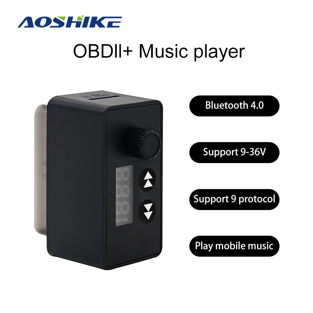 

AOSHIKE Elm 327 OBD OBDII Diagnostic-Tool Protocols Smart Scan Tool Code Reader Engine Check OBD2 Scanner Bluetooth MP3 Player