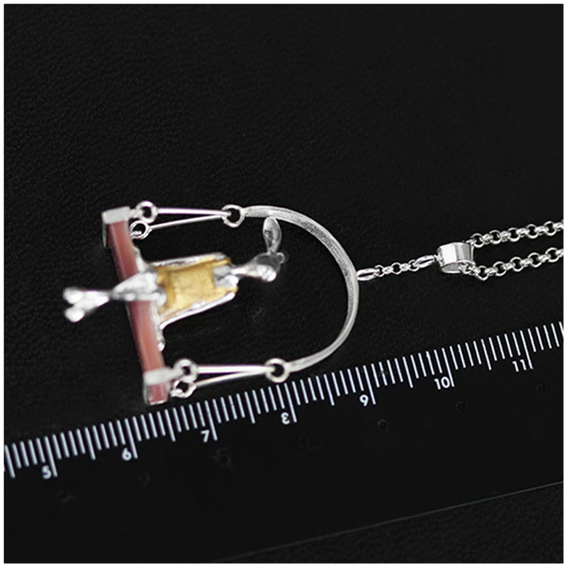 Lotus Fun Brand Real Sterling Silver 925 Pendant for Women Fine Jewelry Animal Rabbit Swing Handmade Pendant Girl Gift Wholesale