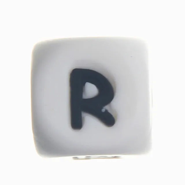 20pcs silicone alphabet letter r chewing beads food grade bpa
