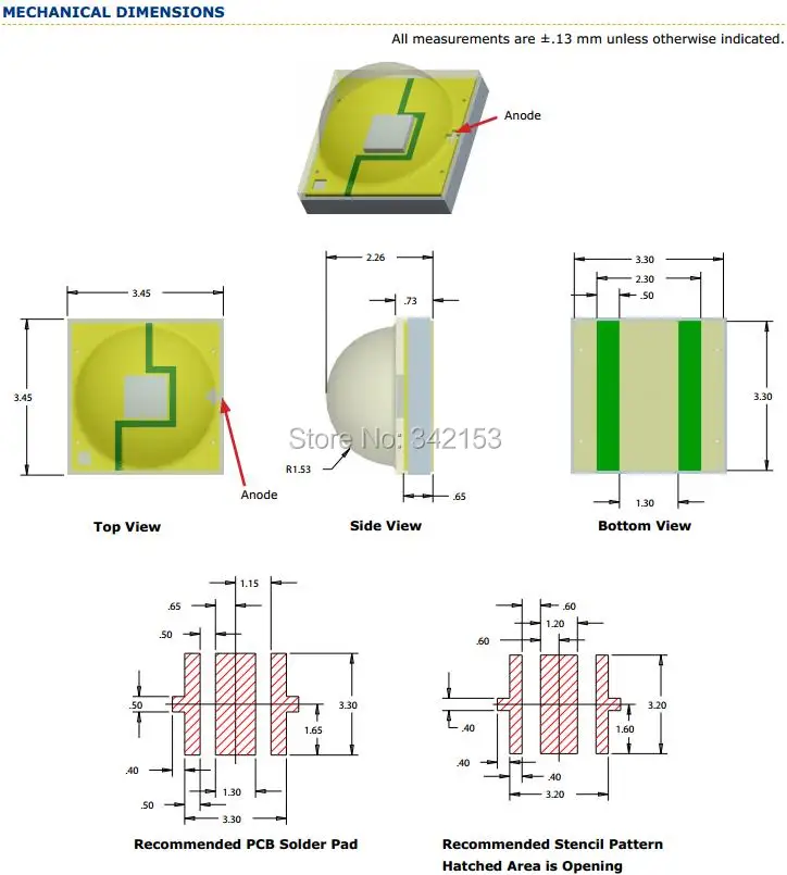 16-XlampXP-E2 MECHANICAL DIMENSIONS