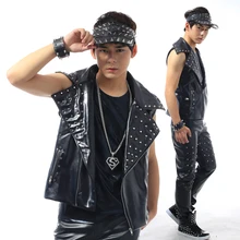 S-6XL! Может быть настроены! Бар певец клуб DJ костюмы мужской деньги Willow куртка без рукавов заклепки жилет