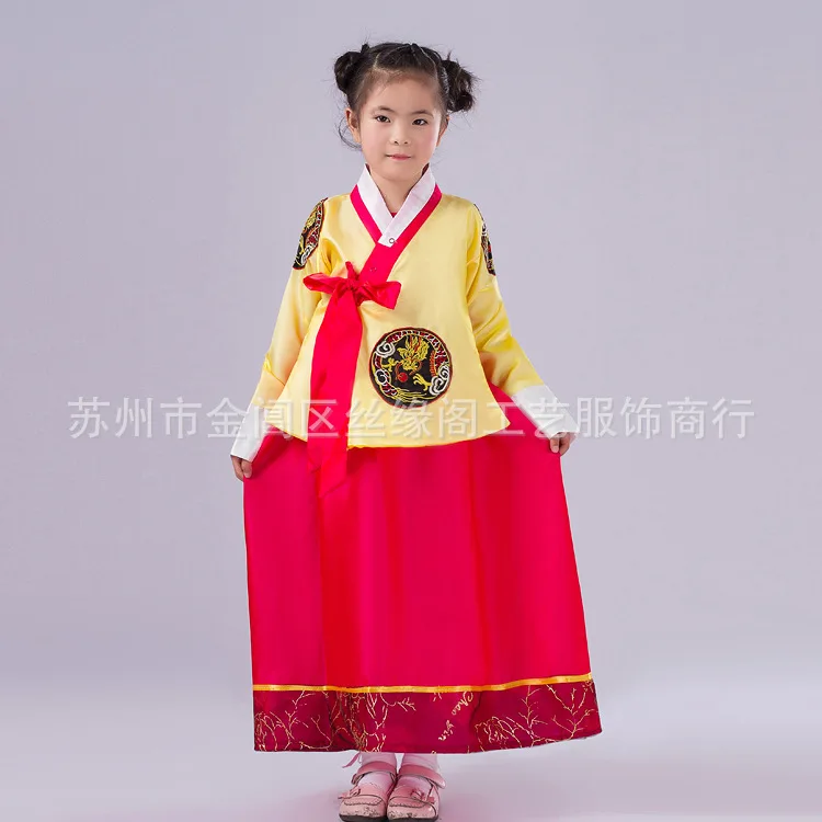 Лидер продаж; новинка дети Обувь для девочек 'Корея традиционный ханбок костюм корейский ханбок платье Классические танцевальные костюмы для Обувь для девочек