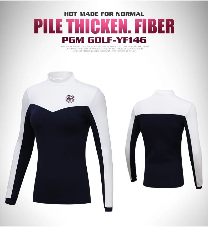 PGM Golf lady длинный рукав бархат термобелье Дамская нижняя рубашка стиль осень зима