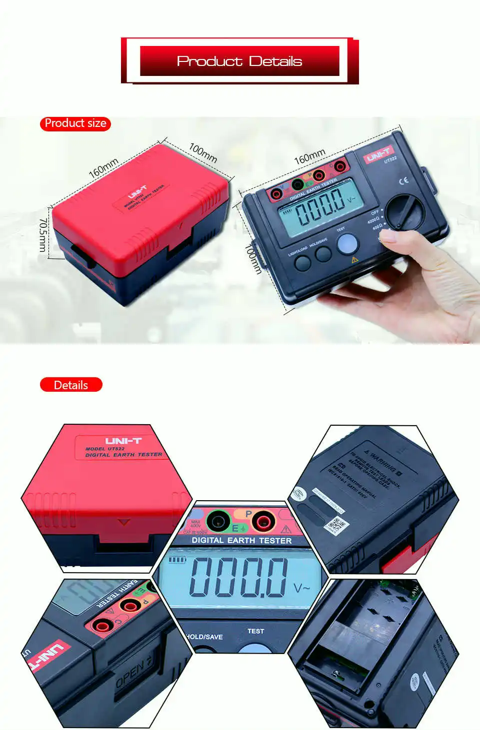 v 0-4000 ohm ac isolamento resistência tester