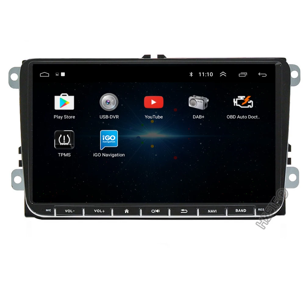 Clearance 9" Android 8.1 Car GPS Navigation for VW Volkswagen GOLF 5, Polo Passat b5, Jetta Tiguan Touran Skoda,7708,canbus,steering wheel 1