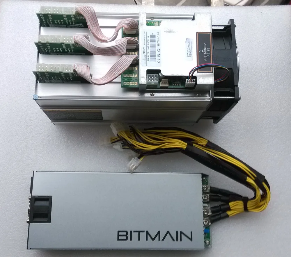 Bitcoin Miner 4.05Th/s AntMiner S7 -F1+PSU 4050Gh/s Asic Bitcon 28nm BTC Power Consumption 1293w SHA256 | Инструменты
