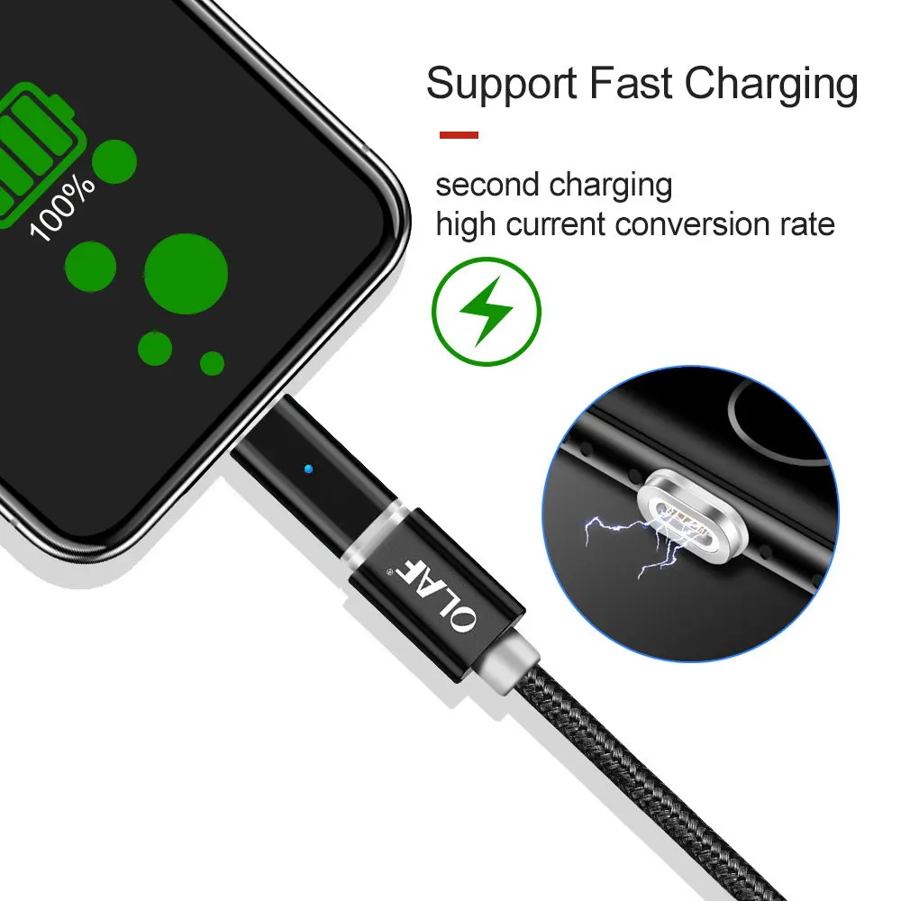 Олаф Магнитная Micro USB мобильного телефона адаптер для Android микроустройства