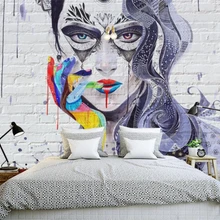 Обои на заказ, обои для гостиной, спальни, роспись вручную, цветной красивый кирпич наклейка под настенный Телевизор, 3d обои