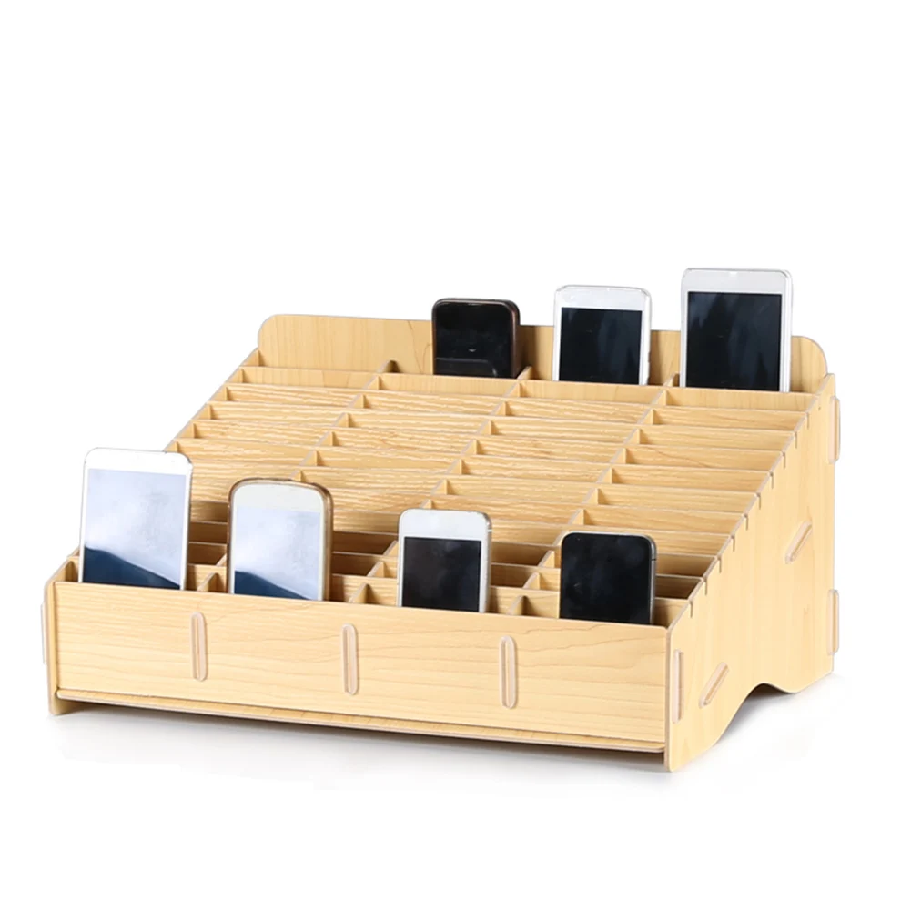 Деревянный ящик для хранения мобильного телефона, креативный рабочий стол, для офиса, для встречи, отделочная сетка, мульти стойка для сотового телефона, магазин, дисплей 40