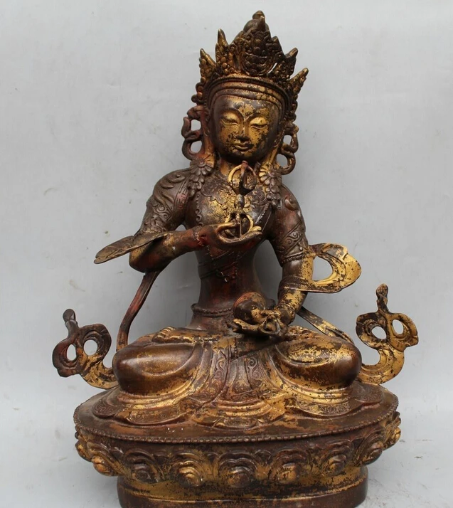 

xd 002843 Tibet Buddhism Temple Copper Bronze Vajradhara Vajrasattva GuanYin Buddha Statue