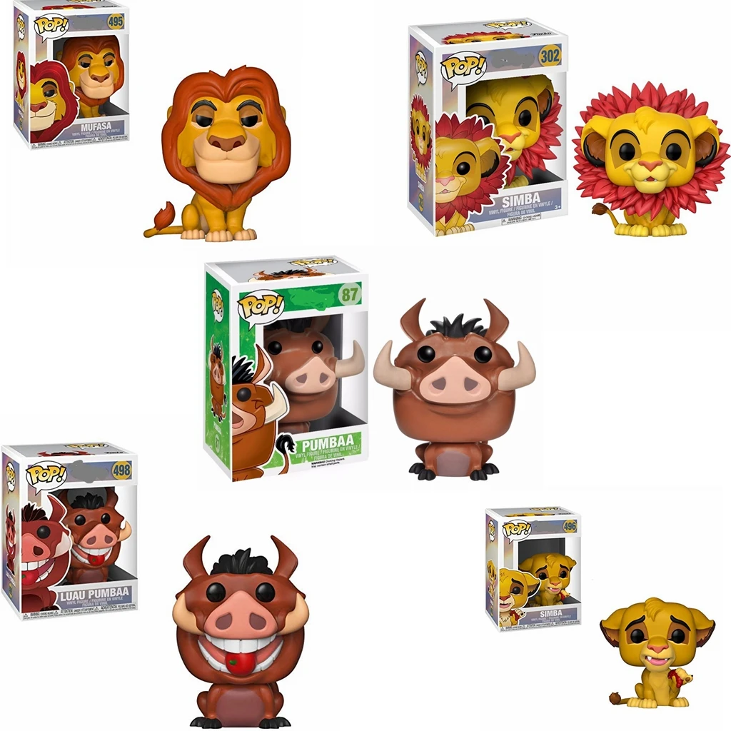 

Funko POP The Lion King SIMBA LUAU PUMBAA MUFASA Anime Movie Kids model Gifts