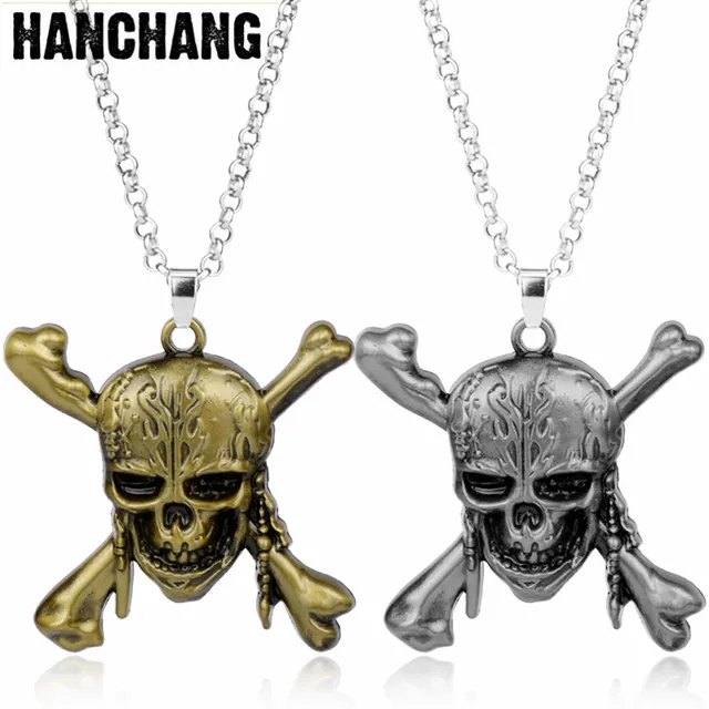 Movie Pirates Of The Caribbean Necklace Pirate Captains Pendant Chain