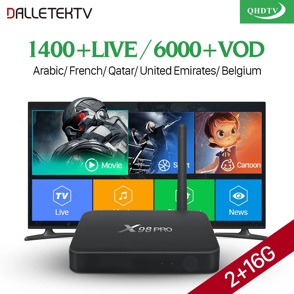 IPTV Arabic Box Android TV Receivers X98 Pro QHDTV IPTV 1 year Subscription IPTV Arabic Belgium France Netherlands Tunisia IP TV IPTV Arabic Box Android TV Receivers X98 Pro QHDTV IPTV 1 year Subscription IPTV Arabic Belgium France Netherlands Tunisia IP TV