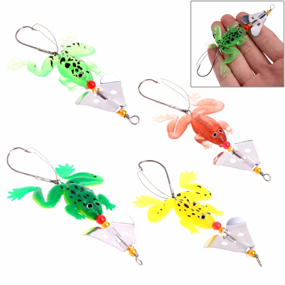 6.2g Frog Soft Night Fishing Fake Bait Lures Bass CrankBait Tackle