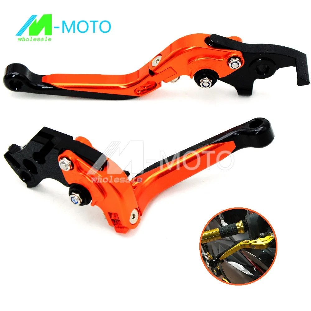 

Motorcycle CNC Lengthening Adjustable Brake Clutch Levers with KTM logo For KTM 390 Duke/RC390 2013-2016 2014 2015