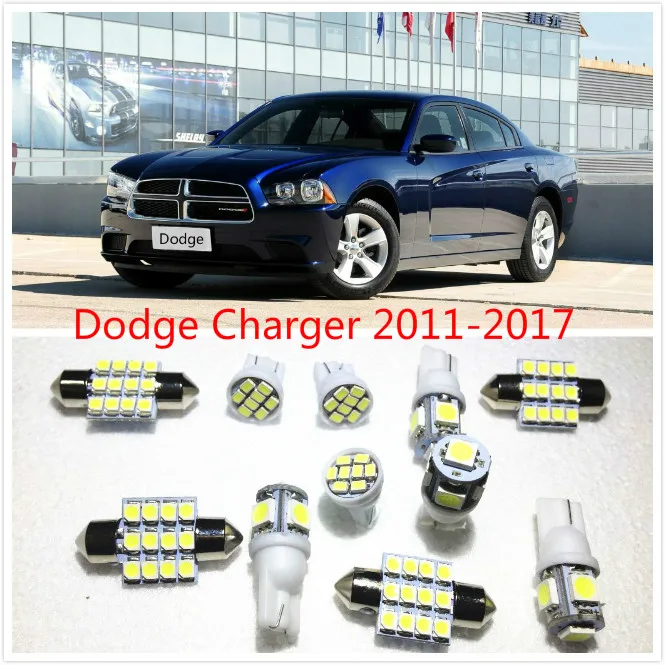 11 set White LED Lights Interior Package Map Dome For Dodge Journey