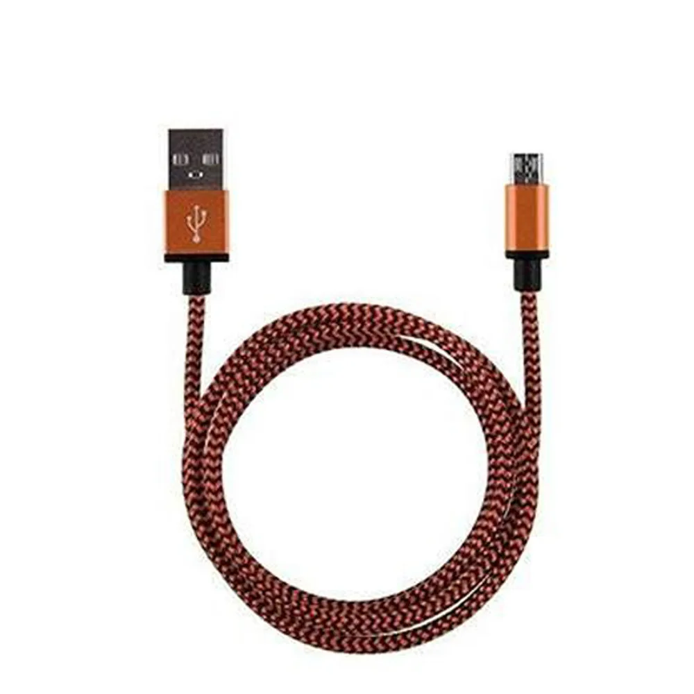 

mini usb cable For Android Phone fast data charger Braided Aluminum Micro USB Data&Sync faster Charger Cable MP3 MP4 Player z75