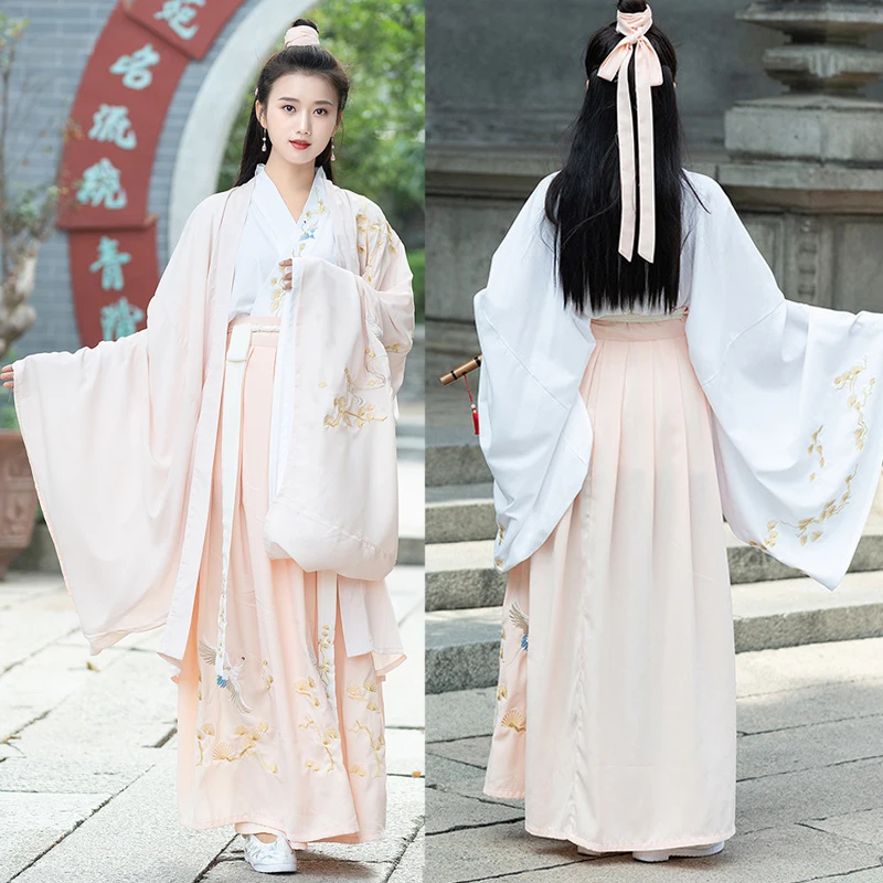 Hanfu одежда для выступлений одежда для сцены Традиционный китайский народный танцевальный костюм женский мужской шоу наряды взрослых танцевальный костюм DN3507