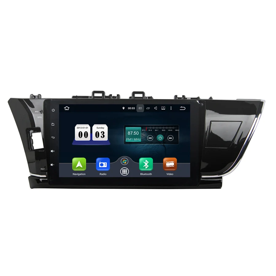 

ELANMEY premium car multimedia player gps navi for Toyota Corolla 2014-2015 left android 8.0 radio headunit tape recorder stereo