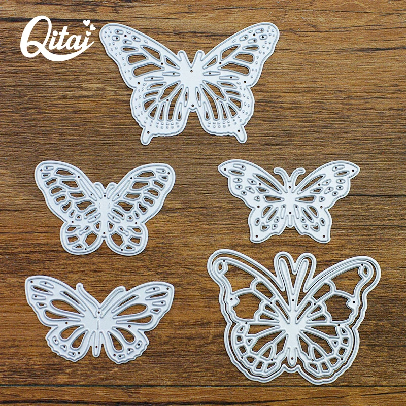 

QITAI 6pcs/pack Cutting Dies Butterflys DIY Paper Child Intelligence Metal Material Creative Decoration Scrapbook Wholesale D125