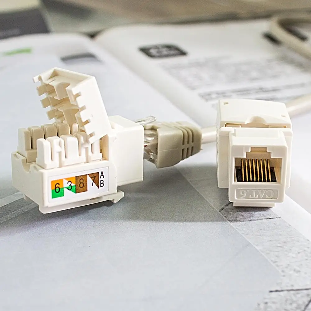 5 шт./лот CAT6 RJ45 110 удар вниз Keystone сетевой адаптер для интернета Одежда высшего