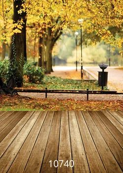 

SJOLOON autumn photography background fall leaves wood photo backdrops children photography background photo studio viny props