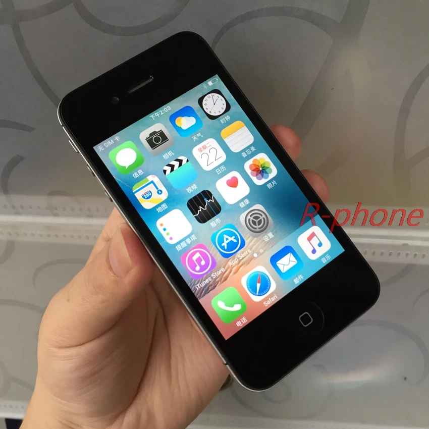 Полностью Apple iPhone 4S 512MB 64GB б/у мобильные телефоны 3," A5 двухъядерный 8MP wifi gps 3g WCDMA смартфон