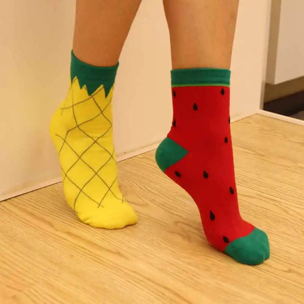 

1Pair Autumn Winter Fashion Socks Women Girls Lady Fruits Short Socks Soft Cotton Cartoon Warm Winter Christmas Socks