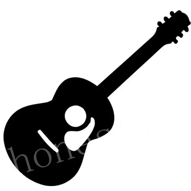 ACOUSTIC GUITAR GRAPHIC VINYL CAR BODY BUMPER WINDOW STICKER DECAL ANY