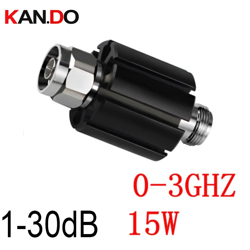 15 W 0-3 Ghz N male to N female DC-3Ghz 1-30DB антенный ввод соединитель коаксиальный разъем аттенюатор Телеком часть 15 W аттенюатор