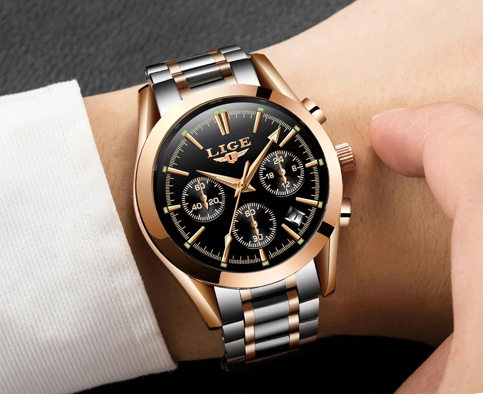 LIGE новые мужские s часы Топ бренд класса люкс мужские s военные водонепроницаемые спортивные часы мужские деловые кварцевые наручные часы Relogio Masculino