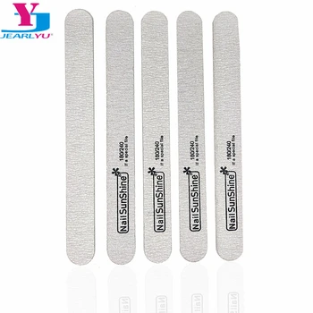 

5pcs Nail Files 180/240 Grey Round Nail Art Wooden UV Gel Tips File Sanding Tools For Salon Pedicure Manicure Set For Beautity